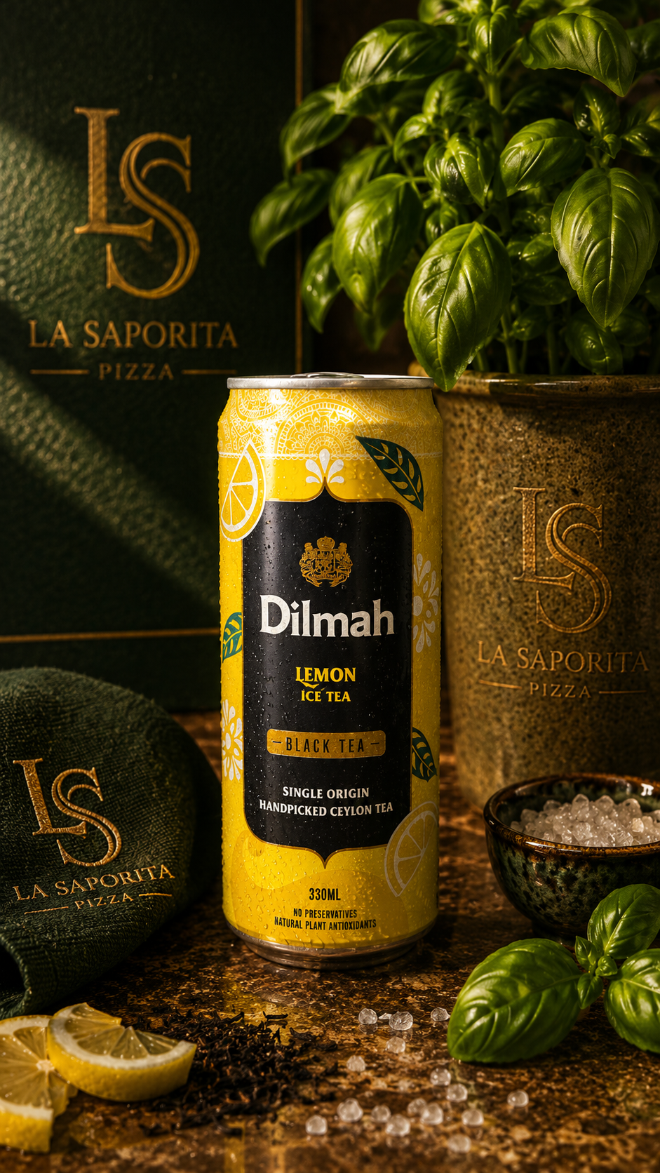 Dilmah Lemon Black Tea Ice Tea — 330ml